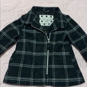 Warm plaid peacoat!